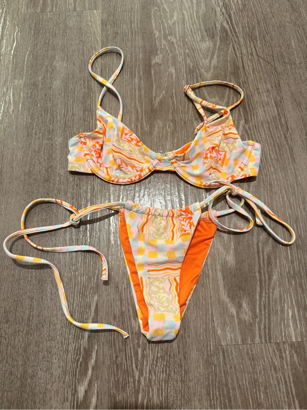 princess polly size 0 bikini set strappy